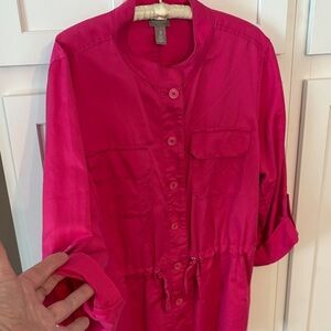 Chico's Fuchsia jacket size 3 EUC